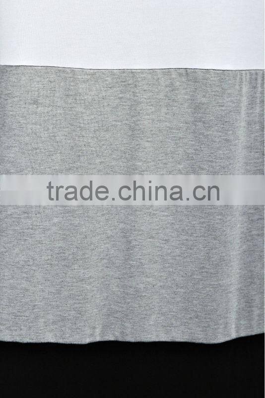 High Fashion Colour Block Woman Jersey Maxi Skirt Long Maxi Skirt