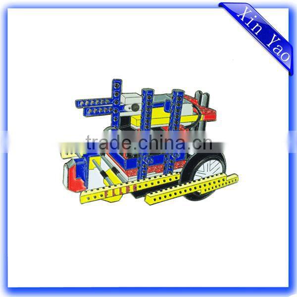 Good quality car shaped zinc alloy enamel black badge