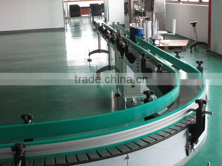 Guide rail curve steel scrap conveyor for food and beverage industry