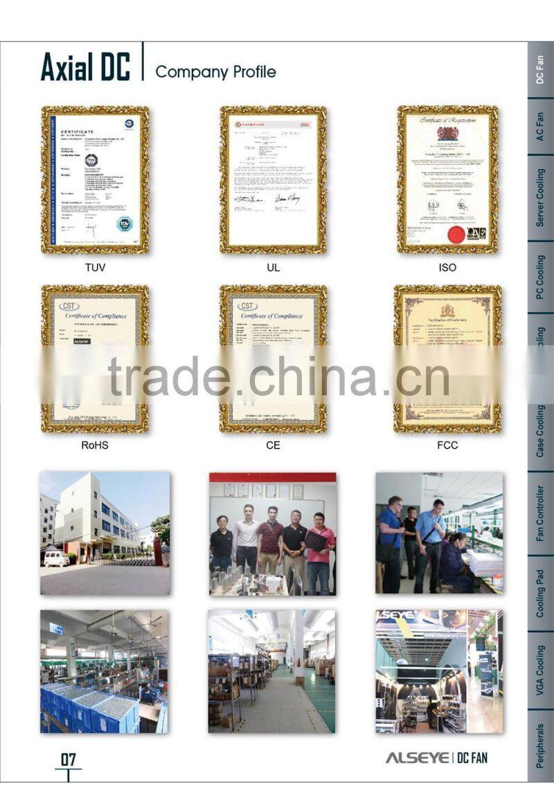 Alseye CA0125 manufacture waterproof 12v fan 120mm brushless radiator fan 12025