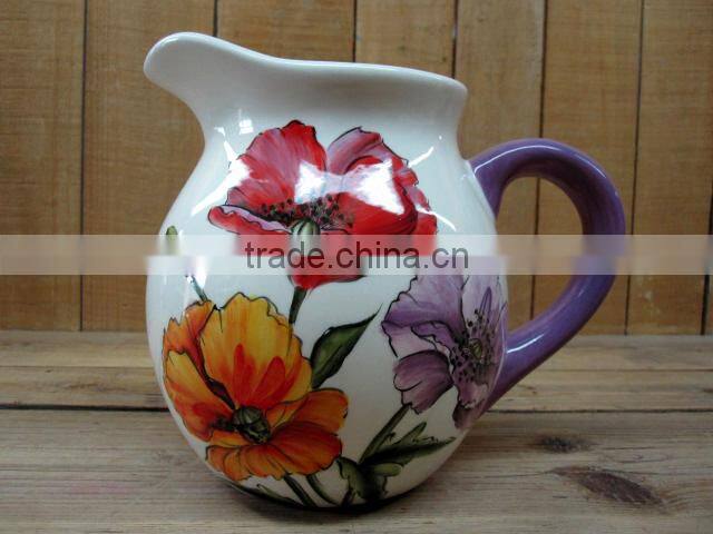 Hand paint round ceramic plate set