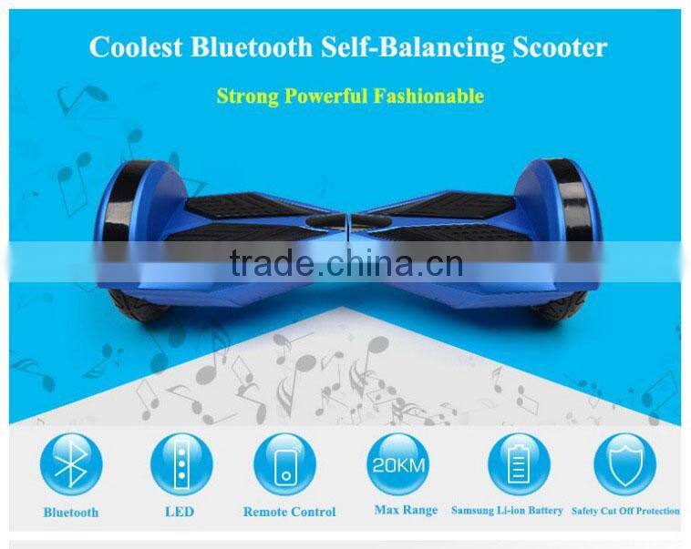 Hottest 8 inch segboard self balancing scooter with bluetooth speaker and Samsung battery