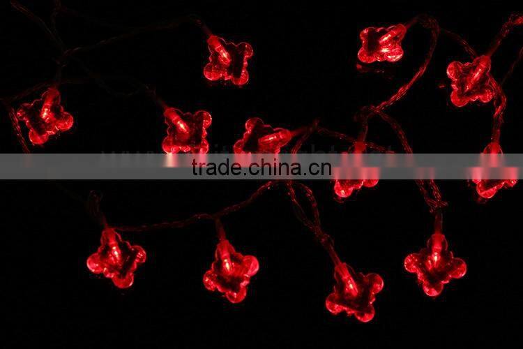 TZFEITIAN CE ROHS approval red color flower outdoor chasing string lights