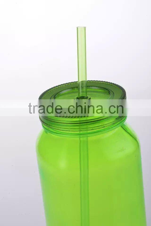 high quality 16OZ 20OZ drinkging glass mason jar with handle straw and tin lid manufacturer