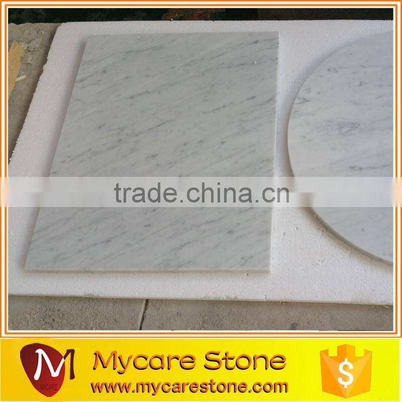 Luxury italy carrara white square marble tray
