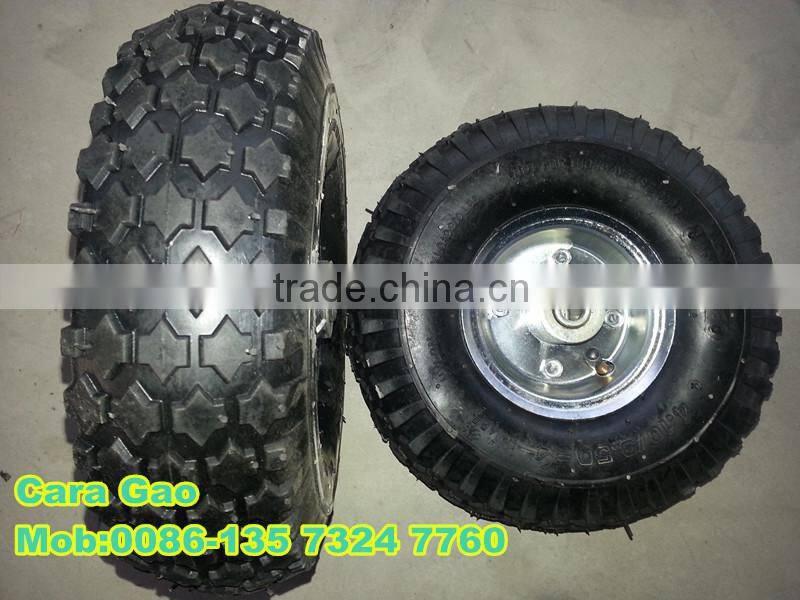 4.10/ 3.50-4high quality barrow wheel with steel rim and hub