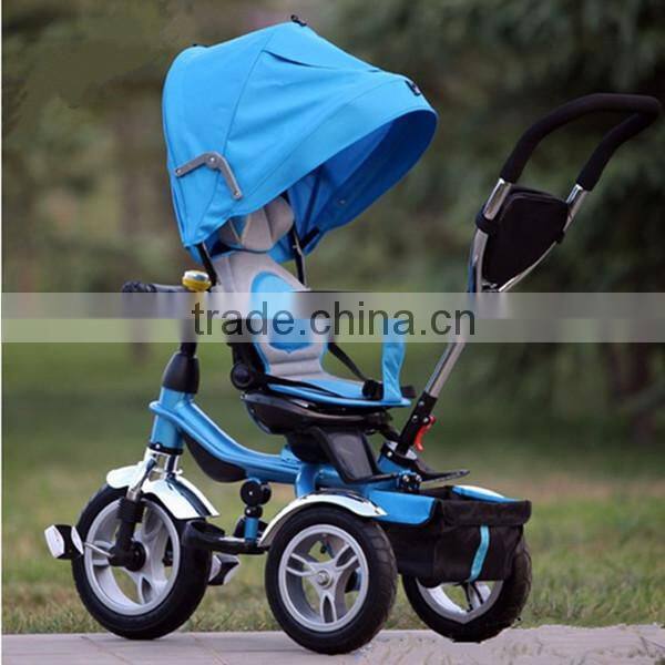 Cheap price Kids Pedal Tricycle Baby Tricycle with Cnopy,Steel Frame Baby Tricycle with 3 Wheels