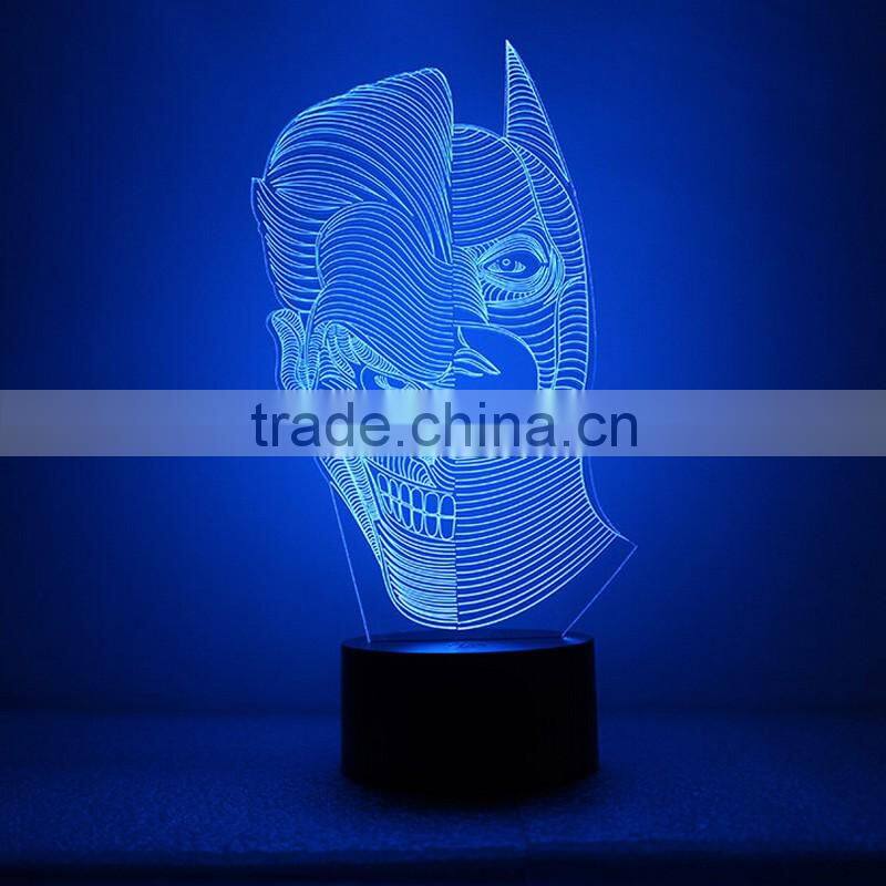 Customizable 7 Colors Light Flashing LED Night Light Creative Acrylic Decoration Night Light For Halloween Christmas