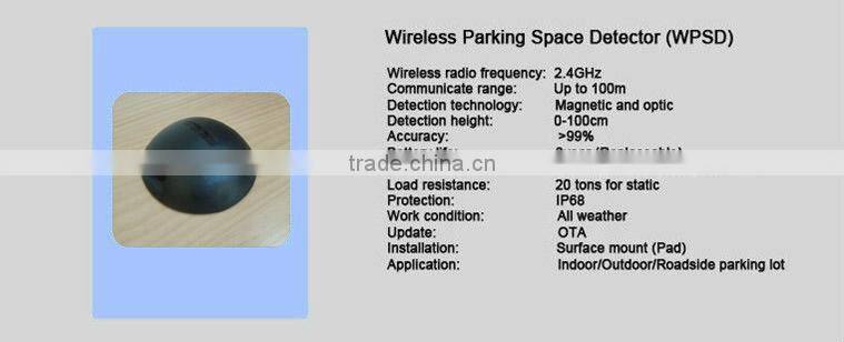2.4Ghz Remote Control Wireless Parking Space Sensor with Low Price