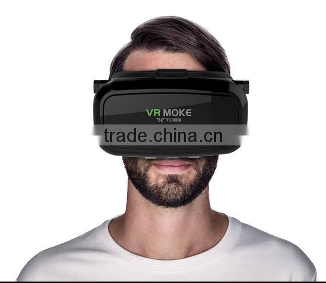 High quality virtual reality 3D VR Glasses, ABS plastic 2nd genaration vr box 2.0 for Apple IOS, Android