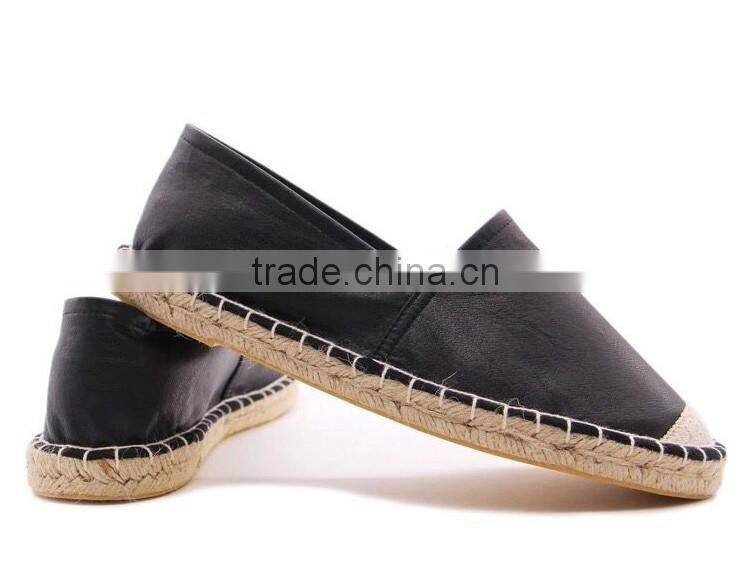 Shoes men loafers PU upper material espadrilles stitched sole shoes flat shoes