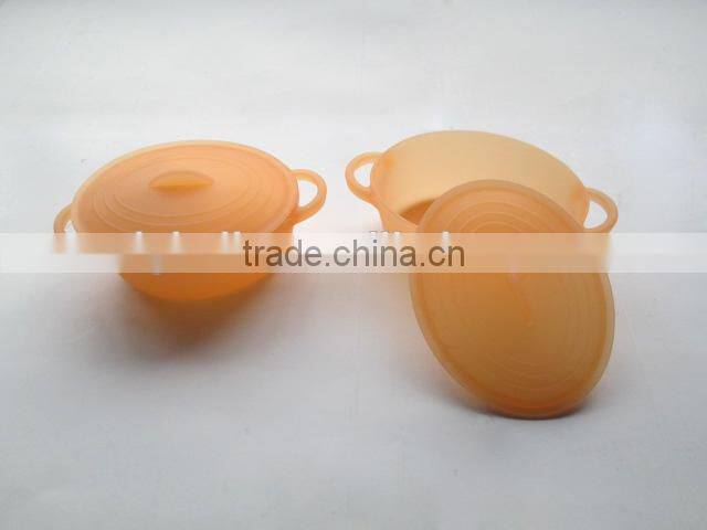 Silicone Collapsible Snack Box Lunch box food container foldable silicone bowl with coverwith cover