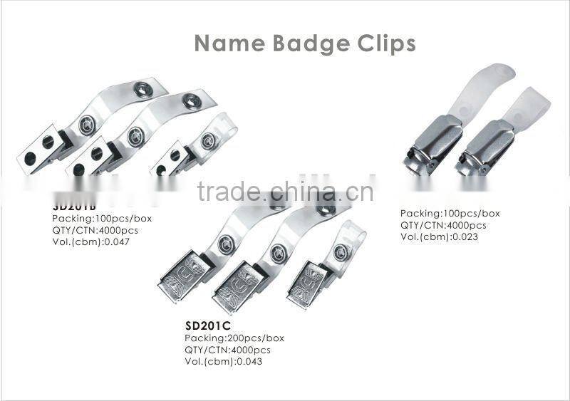 New Design Plastic Name Badge Clips