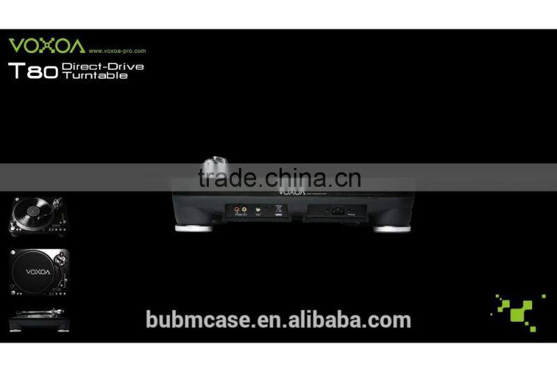 VOXOA DJ Turntable T80 dj equipment high torque vinyl turntable