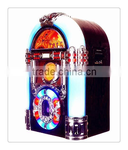 wooden radio cd player jukebox with built in speaker