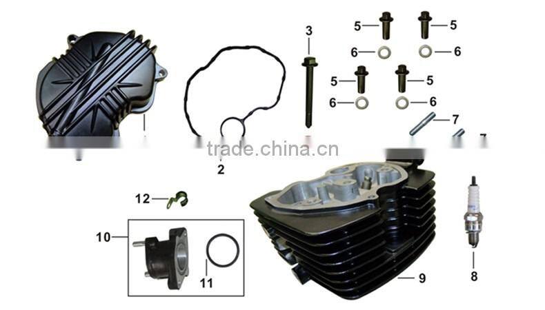 TC200 engine parts motorcycle cylinder head intake pipe