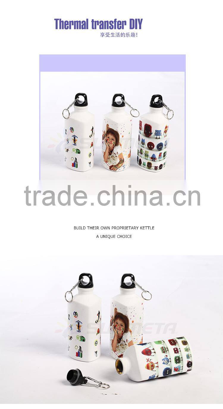 Sunmeta factory supply blank 500ml triangle shape sublimation aluminum sports bottle(LH-05)