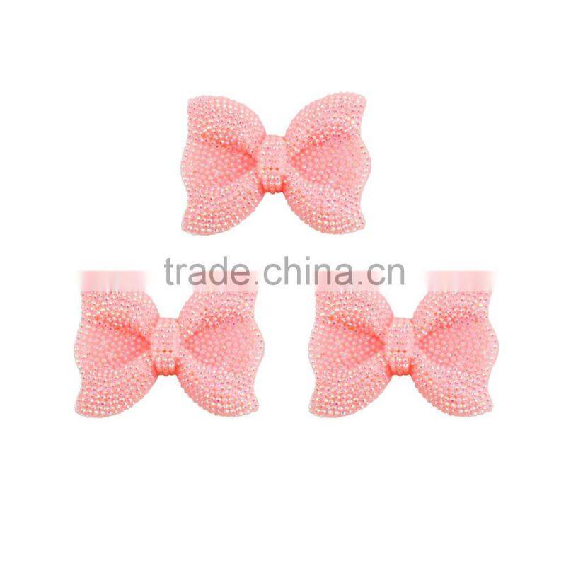 wholesale 2016 beautiful handmade resin rhinestone Bowknot
