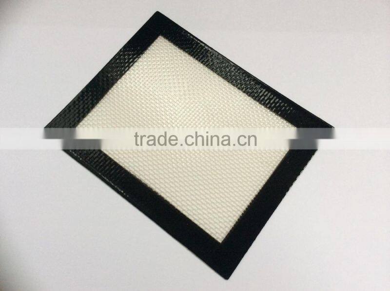 wholesale FDA approved food grade non stick small 4x5" glass fibre non-stick platinum cured silicone mat oil dab wax