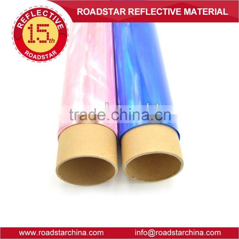 2016 Hotsale colorful Prism reflective PVC roll for sewing on clothes