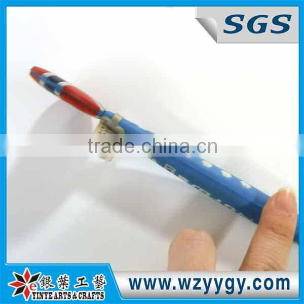National Flag Shape Swing Soft Pvc Pen