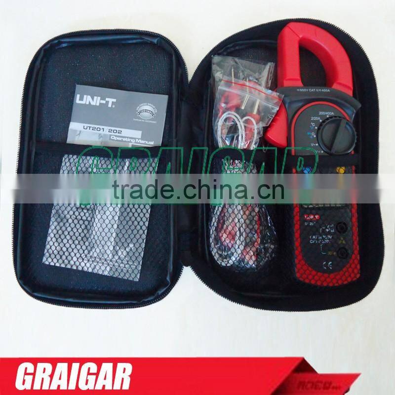 UNI-T UT202 Digital Clamp Multimeters Ohm DMM DC AC Voltmeter AC Ammeter