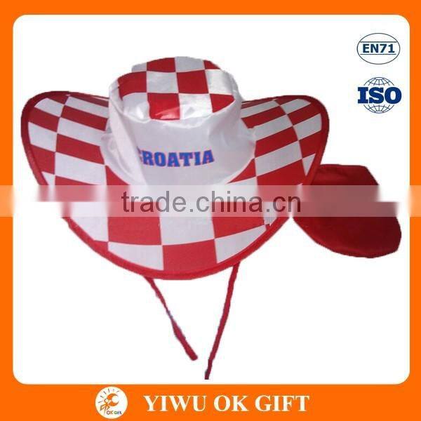 Wholesale 2016 UEFA Football Sports Event Nation Flag Cowboy Folding Cap Can Use Waterproof Material