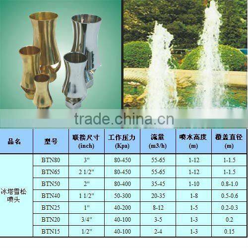 Geyser fountain nozzle /Cedar fountain nozzle