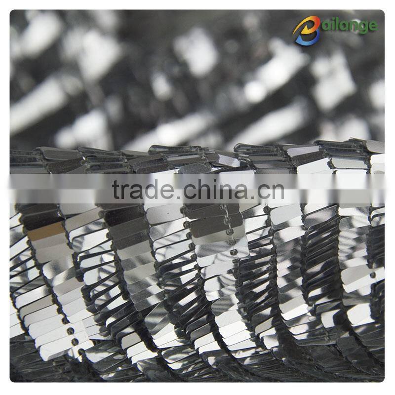 French designed New Arrival Fashion Ladies sequin embroidery wholesale silver sequin fabric for bride