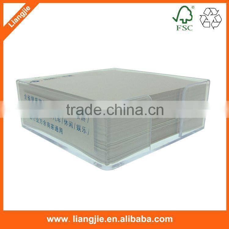 Custom memo with holder, Printed memo block, promotional memo pad with plastic holder