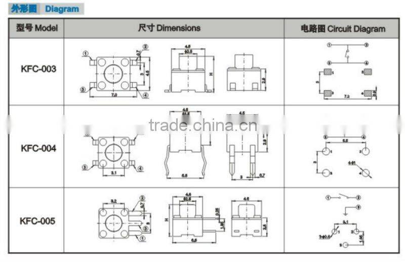 KFC-1101 tact switch