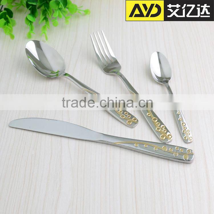 Pass FDA! wooden box high quality stainless flatware