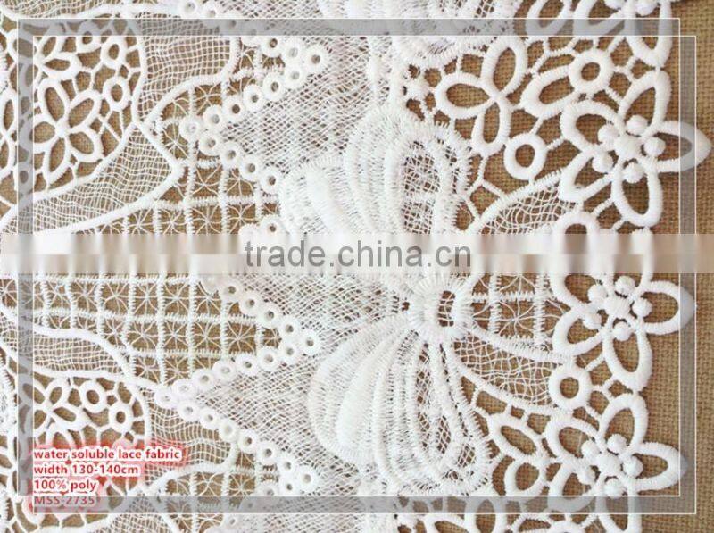 2017 high quality embroidered chemical lace fabric
