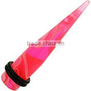 Green UV marble ear tapers ear stretcher body piercing jewelry