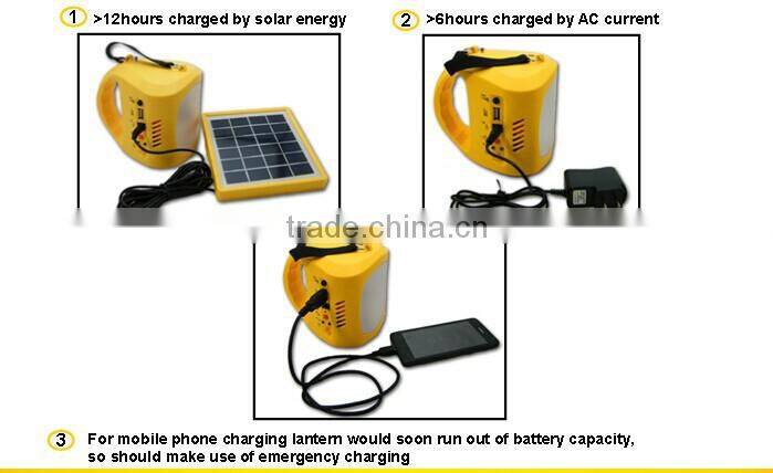 solar lantern Solar Camping Light with Multi-function Emergency Charge Compass