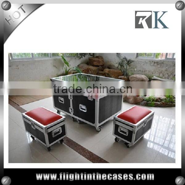 New style fashionable heavy duty aluminum carrying truck sofa flight case