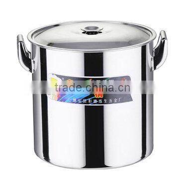 SuperSteel 18/8 Stainless Steel Induction Ready Stock Pot with Cover, 20-Quart, Natural