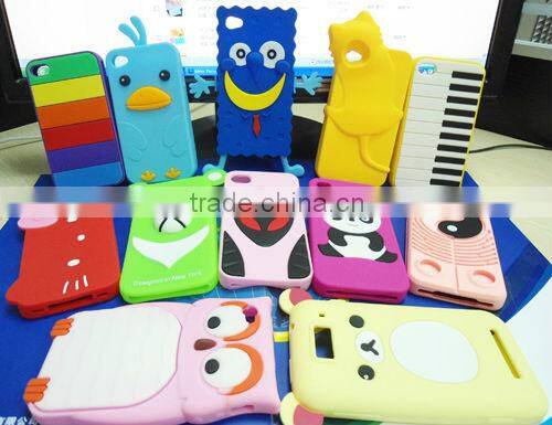 Carton Silicone Animal Case for iPhone 4S