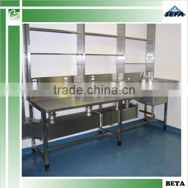 SS wall lab bench Stainless Steel clean room bench acid corrosion laboratory furniture