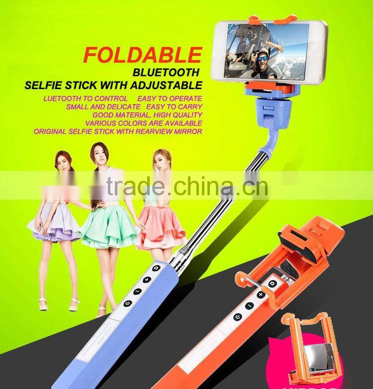 2015 Wholesale Mini Foldable Bluetooth Selfie Stick Wireless Selfie Stick, Monopod Selfie-stick