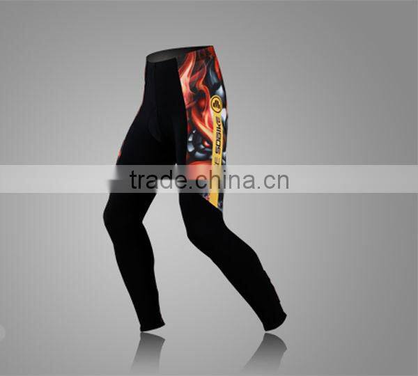 custom design black polyester sublimation cycling tights