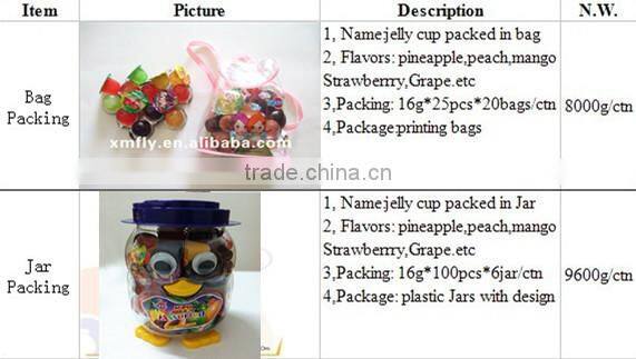 Fruit green apple flavour wine cup jelly