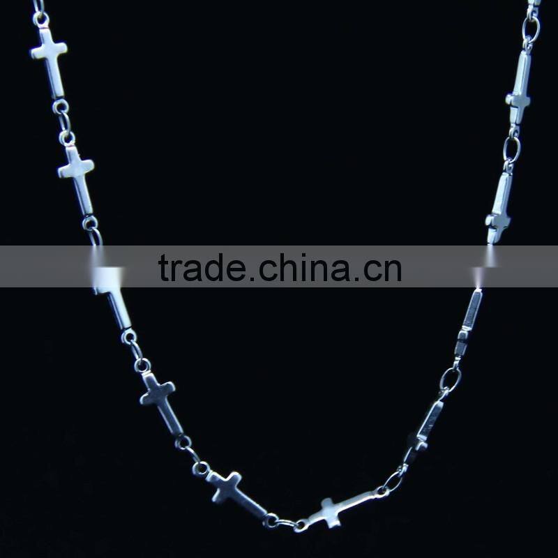 stainless steel cross charm necklaces for wholesale