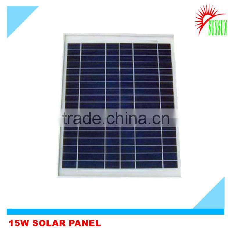 Best quality 15 watt 18 volt polycryrstalline solar panel