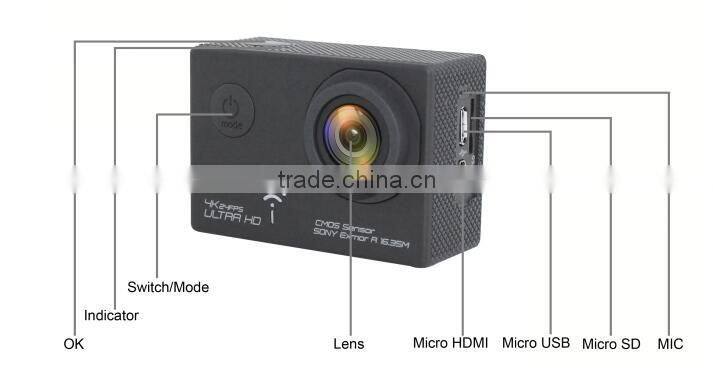 WiFi FHD Camera 30m Waterproof Mini Ultra 4K Sports Action Camera