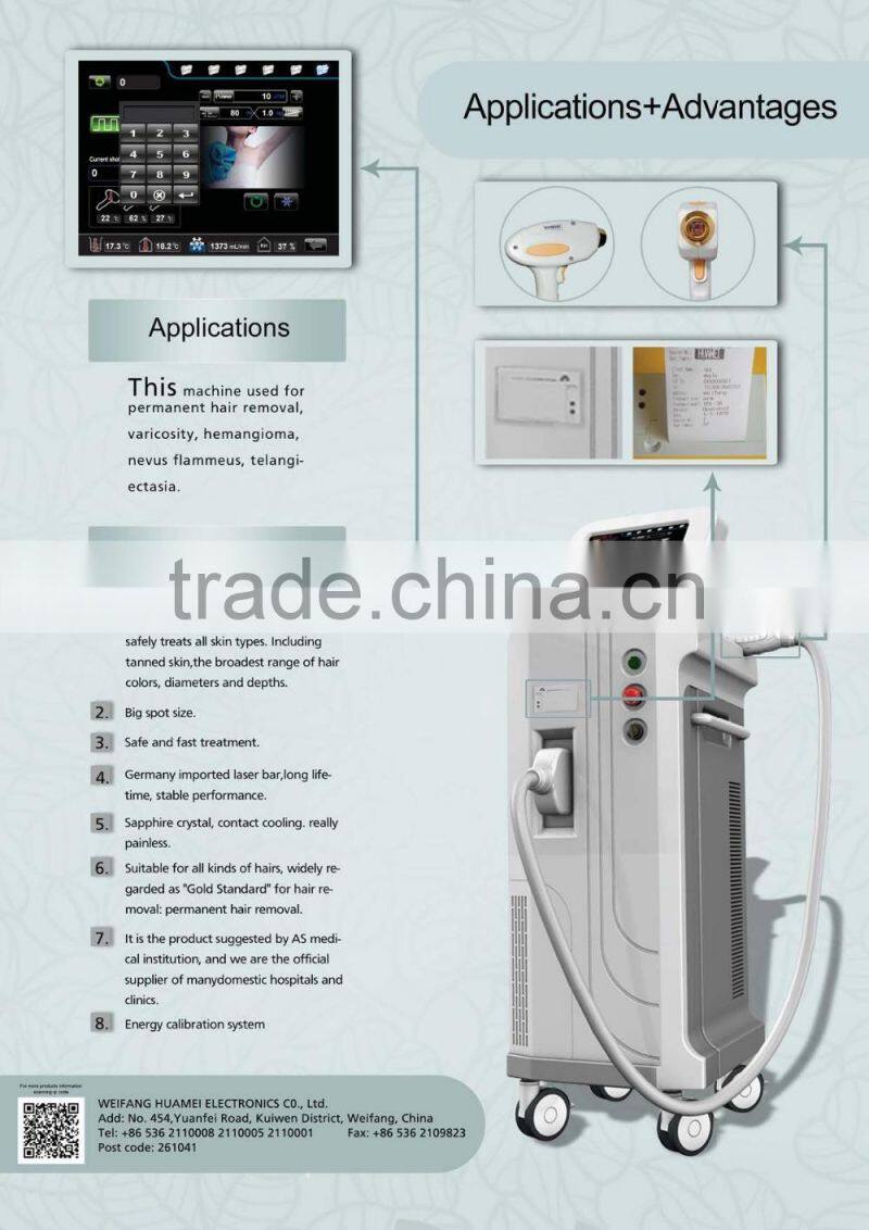 new year promotion 3000w 808nm diode laser / laser diode / diode laser permanent hair removal machine