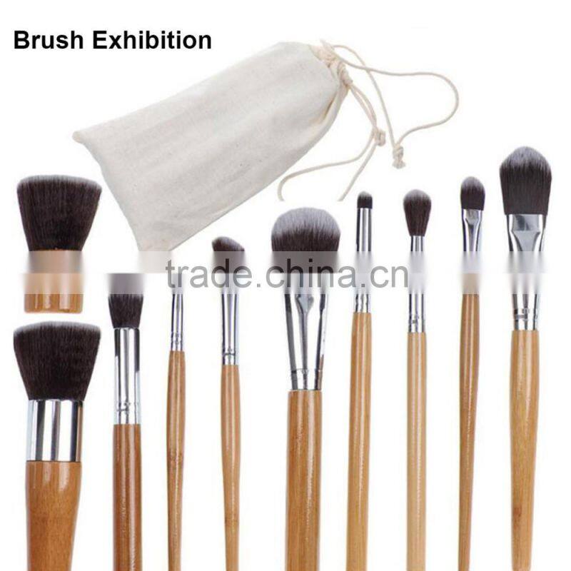 wooden handle make up brushes Professional 11pcs Makeup Brushes Set Wholesale