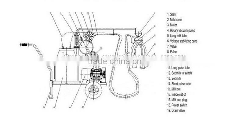 Buffalo Milking Machine Price with Vacuum Pump