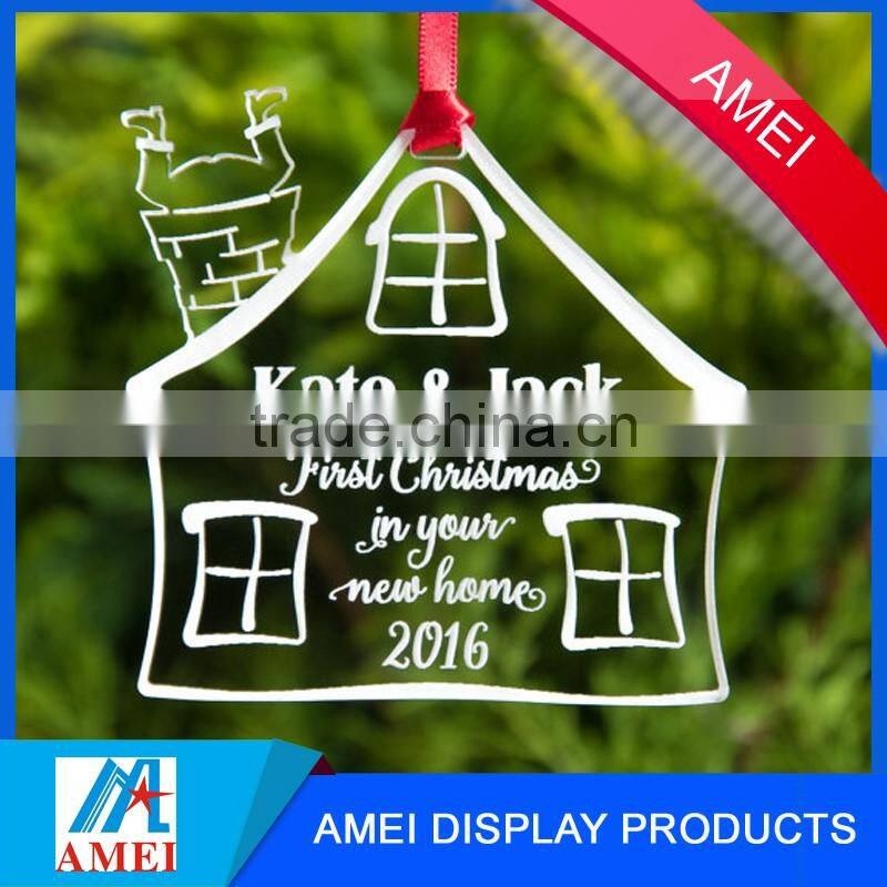 wholesale high quality clear acrylic reindeer christmas tree decorations