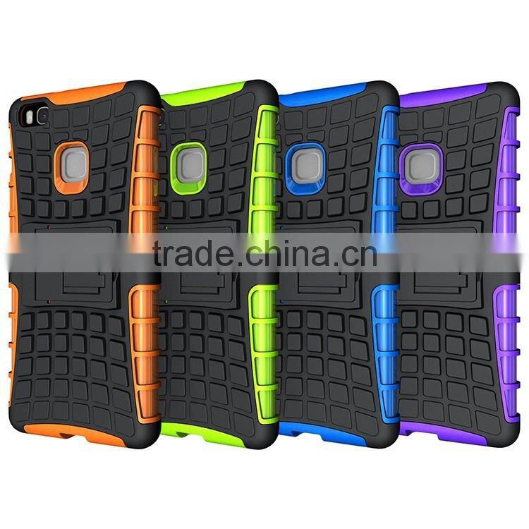 For HUAWEI P9 Lite Armor CASE Heavy Duty Hybrid Rugged TPU Impact Kickstand Hard Cover ShockProof Case